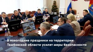 В новогодние праздники на территории Тамбовской области усилят меры безопасности