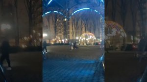 Вечерние новогодние улицы Краснодара.