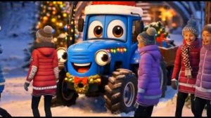 ТРАКТОР В НОВЫЙ ГОД! ТАНЦУЮТ ХОРОВОДЫ, ПОЮТ ПЕСЕНКИ! СИНИЙ ТРАКТОР!