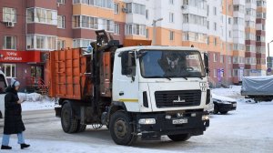 Мусоровоз МКМ-3403 (МК-3451-03) на шасси МАЗ-5340B2 (А 632 НК 122). / Garbage truck MAZ-5340.