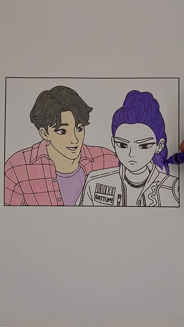 ✨️Coloring  #coloring #art #shorts #kpop #color