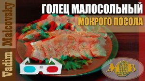 3D stereo red-cyan Голец малосольный мокрого посола или как засолить гольца. Мальковский Вадим