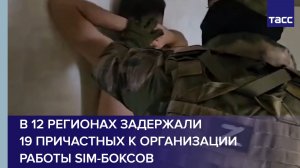 Кадры задержания причастных к организации работы сим-боксов