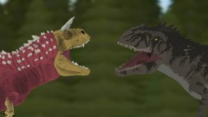 Диснеевский Карнотавр vs Гиганотозавр (Анимация)