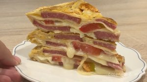 Завтрак для ленивых - все сложила в сковороду и на плиту, из лаваша