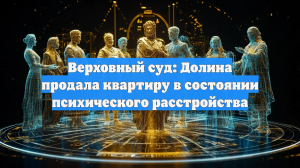 Верховный суд: Долина продала квартиру в состоянии психического расстройства