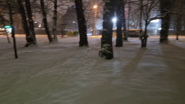 Первый снег в Москве