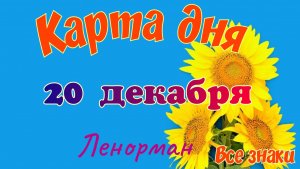 Карта дня❄ 20 декабря🎄☃️Ленорман. Тайм-код в описании🦢