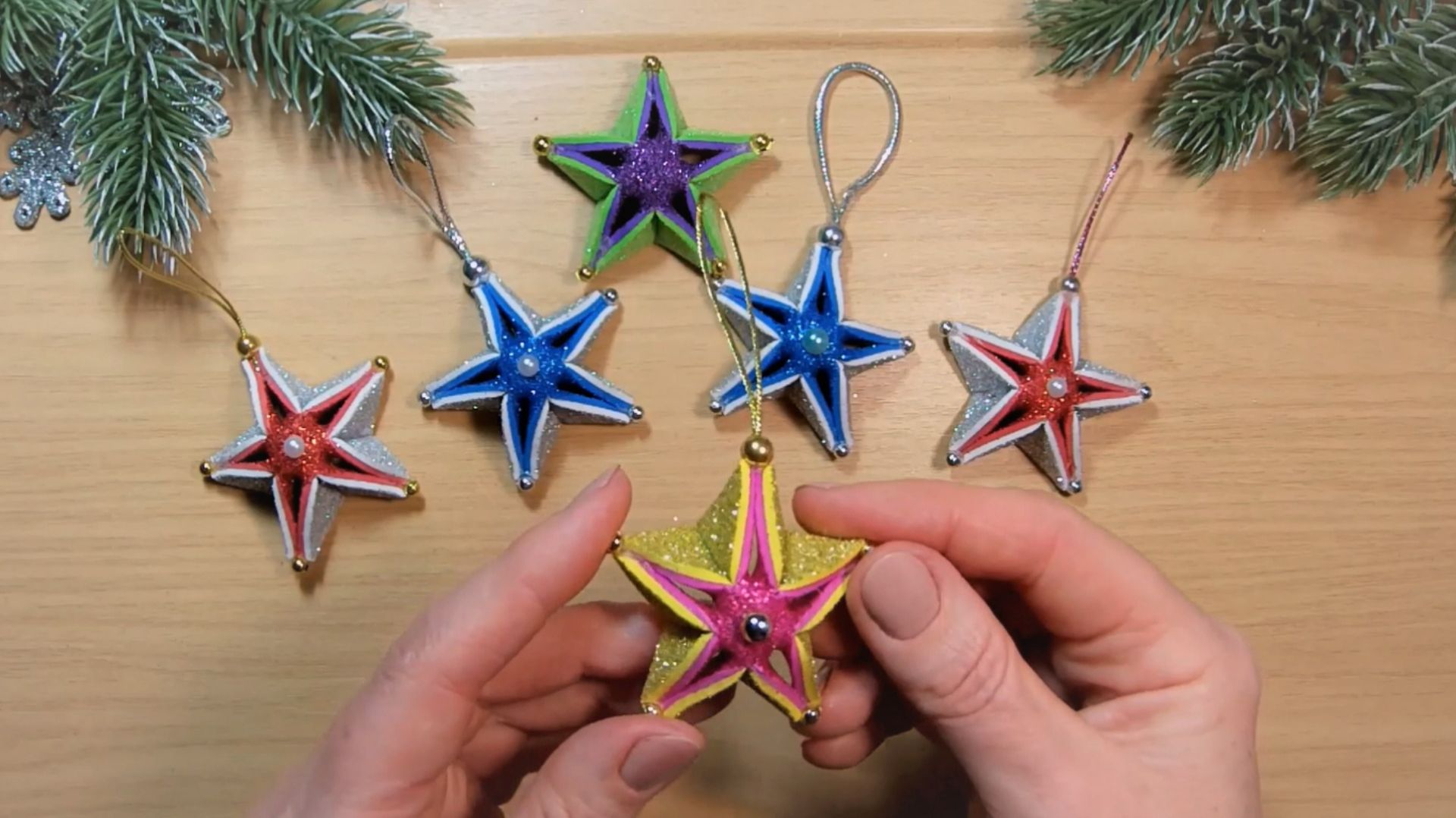 ВСЕГО ЗА 5 МИНУТ ёлочная игрушка звёздочка своими руками из фоамирана. смотреть онлайн