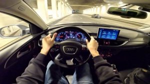 2016 Audi A6 C7 / Ауди А6 С7 рестайлинг 1.8 турбо автомат 189 л.с. | Ночной тест-драйв | 0-100