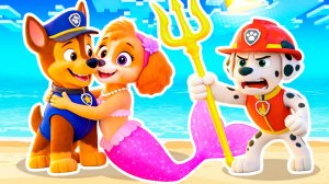 ГОНЩИК СПАС СКАЙ РУСАЛКУ от МАРШАЛА EXE ЩЕНЯЧИЙ ПАТРУЛЬ в МАЙНКРАФТ МУЛЬТИК