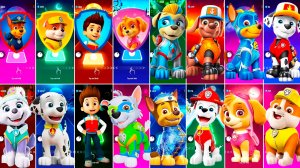 Мультики для Детей Щенячий Патруль Tiles Hop - ГОНЩИК, КРЕПЫШ, РАЙДЕР, СКАЙ, ЗУМА, МАРШАЛЛ