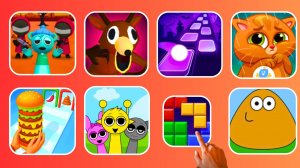 Burger Master, Sprunki Monster Music Beats, Block Blast!, Pou