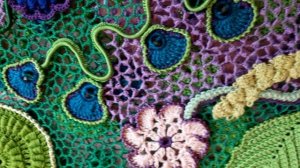 Ирландское кружево - фрагмент платья крупным планом