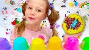 Настя делится рецептом приготовления слайма.