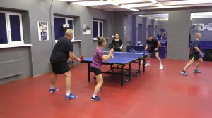 Казачек/Нельсон (1245) - Попков/Лушникова (782) 14.12 Парный турнир по настольному теннису СПб