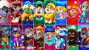 Мультики для Детей Щенячий Патруль Tiles Hop - РОККИ, МАРШАЛЛ, ГОНЩИК, РАЙДЕР, КРЕПЫШ