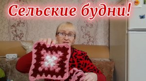 18-12.Закупили мяса.Готовлю ужин.Занялась вязанием.