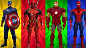 КАПИТАН АМЕРИКА ЧЕЛОВЕК ПАУК ДЕДПУЛ ЖЕЛЕЗНЫЙ ЧЕЛОВЕК БАТЛ ТАНЕЦ