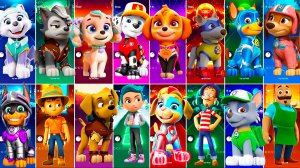 Мультики для Детей Щенячий Патруль Tiles Hop - ЭВЕРЕСТ, МАРШАЛЛ, СКАЙ, ГОНЩИК