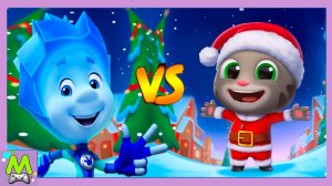 Говорящий Том против Фиксиков.Новогодние Бегуны в Погоне за Золотом.Кто Самый Быстрый