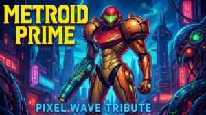 Metroid Prime Phazon Core Heavy Dark Synthwave Tribute Pixel Wave