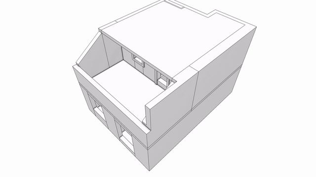 Трехмерная модель двухуровневой квартиры с террасой  первый шаг в создании дизайн-проекта.