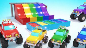 Мультфильм про Машинки Радугу Пирамидку и Боулинг Учим цвета с Волшебство ТВ