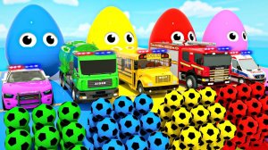 Мультики для детей! Мультики про машинки! Колеса в форме футбольных мячей! Детские стишки и песенки!