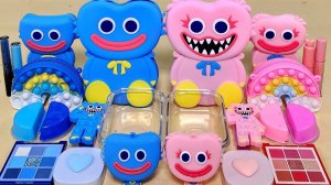 Хагги Вагги против Кисси Мисси Слайм Смешивает Косметику и блестки в Слайм, АСМР Видео