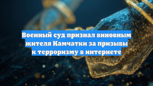Военный суд признал виновным жителя Камчатки за призывы к терроризму в интернете