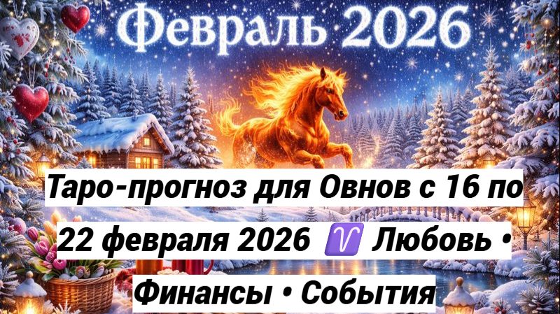 Таро-прогноз для Овнов с 16 по 22 февраля 2026 ♈ Любовь • Финансы • События смотреть онлайн