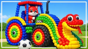 Мультики для детей. Яркая Трансформация воздушных шариков в машинки. Мультики для малышей