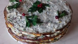 Печеночный торт. Очень вкусно, идеальная закуска для праздничного стола