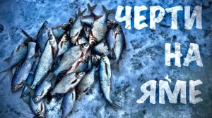 Первый лед с ямы! Куча рыбы на ЧЕРТЕЙ! Ловля на большой глубине