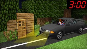 Я ЕХАЛ НА МАШИНЕ И НАШЁЛ СТРАННЫЙ ДОМ У ДОРОГИ В МАЙНКРАФТ _ Компот Minecraft (360p)