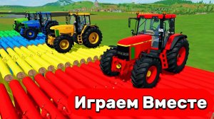 МУЛЬТИКИ ДЛЯ ДЕТЕЙ ПРО РАЗНОЦВЕТНЫЕ МАШИНКИ И ТРАКТОРЫ НА ФЕРМА 🚘 ГОНКИ МАШИНОК НА ФЕРМЕ