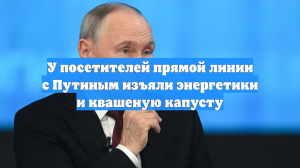 Ura.ru: На прямую линию с Путиным принесли квашеную капусту и энергетики