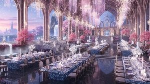 Роскошный фантастический дворец в стиле небесной архитектуры Видео от ИИ.