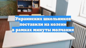 Украинских школьников поставили на колени в рамках минуты молчания