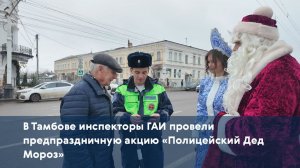 В Тамбове инспекторы ГАИ провели предпраздничную акцию «Полицейский Дед Мороз»