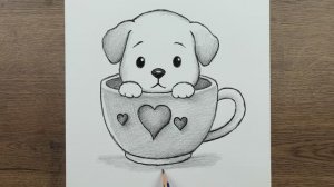 Как нарисовать обаятельную Собачку карандашом Пошаговая инструкция Простые идеи