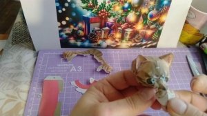 КоТ в новогоднем сапоге из бумаги своими руками