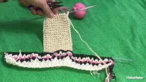 Вяжу новую празднечную модель СЛЕДКОВ тапочек. Вяжу двумя спицами с одним швом