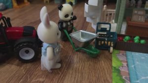 Транспорт машинки экскаватор трактор уборка урожая ,подделки новогодние мультики для детей