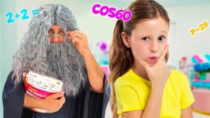 Настя выполняет задания с волшебным помощником