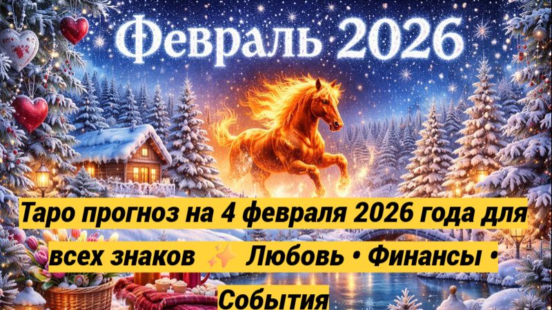 Таро прогноз на 4 февраля 2026 года для всех знаков ✨ Любовь • Финансы • События смотреть онлайн