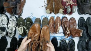 40299 Обувь демисезонная, зимняя (~90% нат. кожа), 13пак, scarpe invernale, секонд (cream/extra) опт