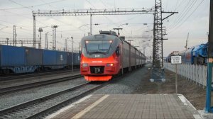 Электропоезд ЭП3Д-0088. Покатушки от Развилки до Алтайской в голове+отправление.
