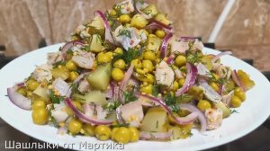 Вкусный салат без майонеза из простых продуктов.